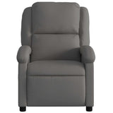 Fauteuil de massage inclinable gris cuir véritable