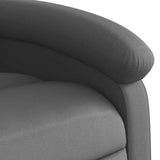 Fauteuil de massage inclinable gris cuir véritable