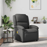Fauteuil de massage inclinable gris cuir véritable