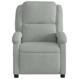 Fauteuil inclinable en velours gris clair