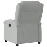 Fauteuil inclinable en velours gris clair