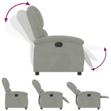 Fauteuil inclinable en velours gris clair
