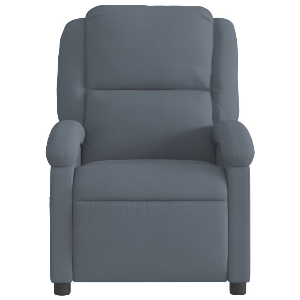 Fauteuil inclinable Gris foncé Velours