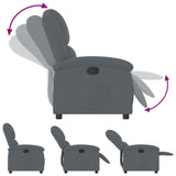 Fauteuil inclinable Gris foncé Velours