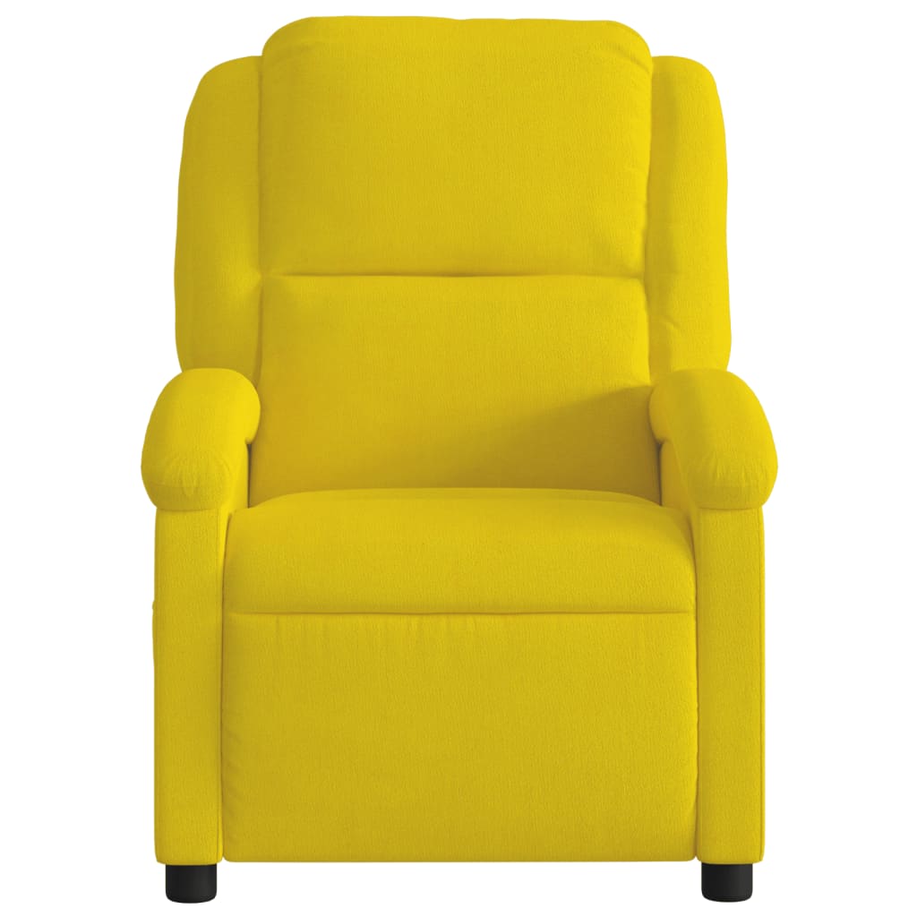 Fauteuil inclinable jaune velours