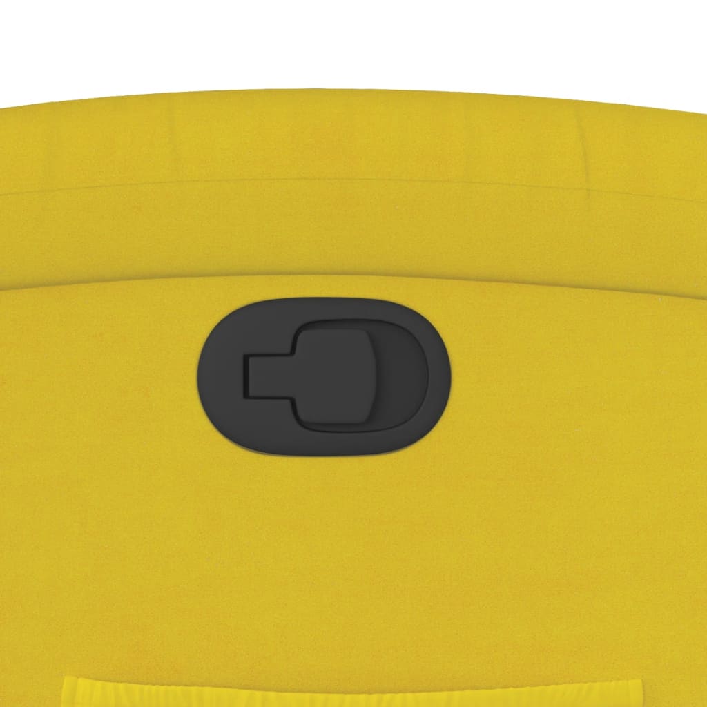 Fauteuil inclinable jaune velours