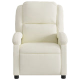 Fauteuil inclinable en velours crème