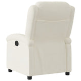 Fauteuil inclinable en velours crème