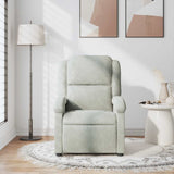 Fauteuil de massage inclinable gris clair velours