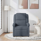 Fauteuil de massage inclinable gris foncé velours