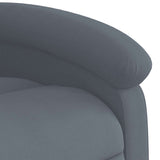 Fauteuil de massage inclinable gris foncé velours
