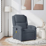 Fauteuil de massage inclinable gris foncé velours