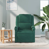 Fauteuil de massage inclinable vert foncé velours