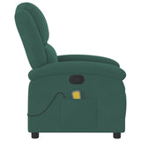 Fauteuil de massage inclinable vert foncé velours