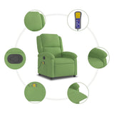 Fauteuil de massage inclinable vert clair velours