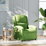 Fauteuil de massage inclinable vert clair velours