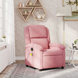 Fauteuil de massage inclinable rose velours