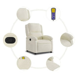Fauteuil de massage inclinable crème velours