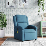 Fauteuil inclinable de massage bleu velours