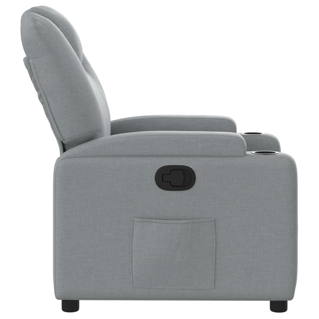 Fauteuil inclinable Gris clair Tissu