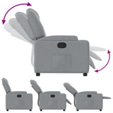 Fauteuil inclinable Gris clair Tissu