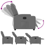 Fauteuil inclinable en tissu gris foncé