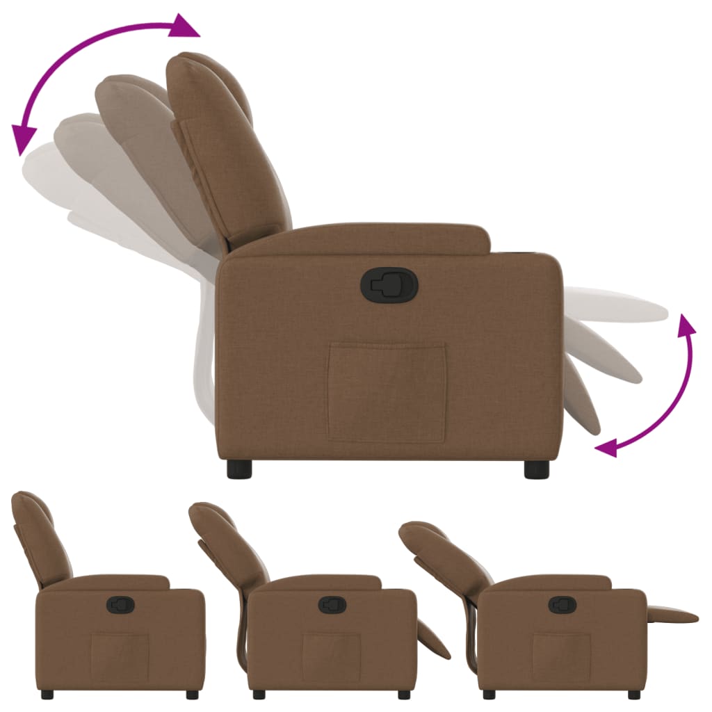 Fauteuil inclinable Marron Tissu