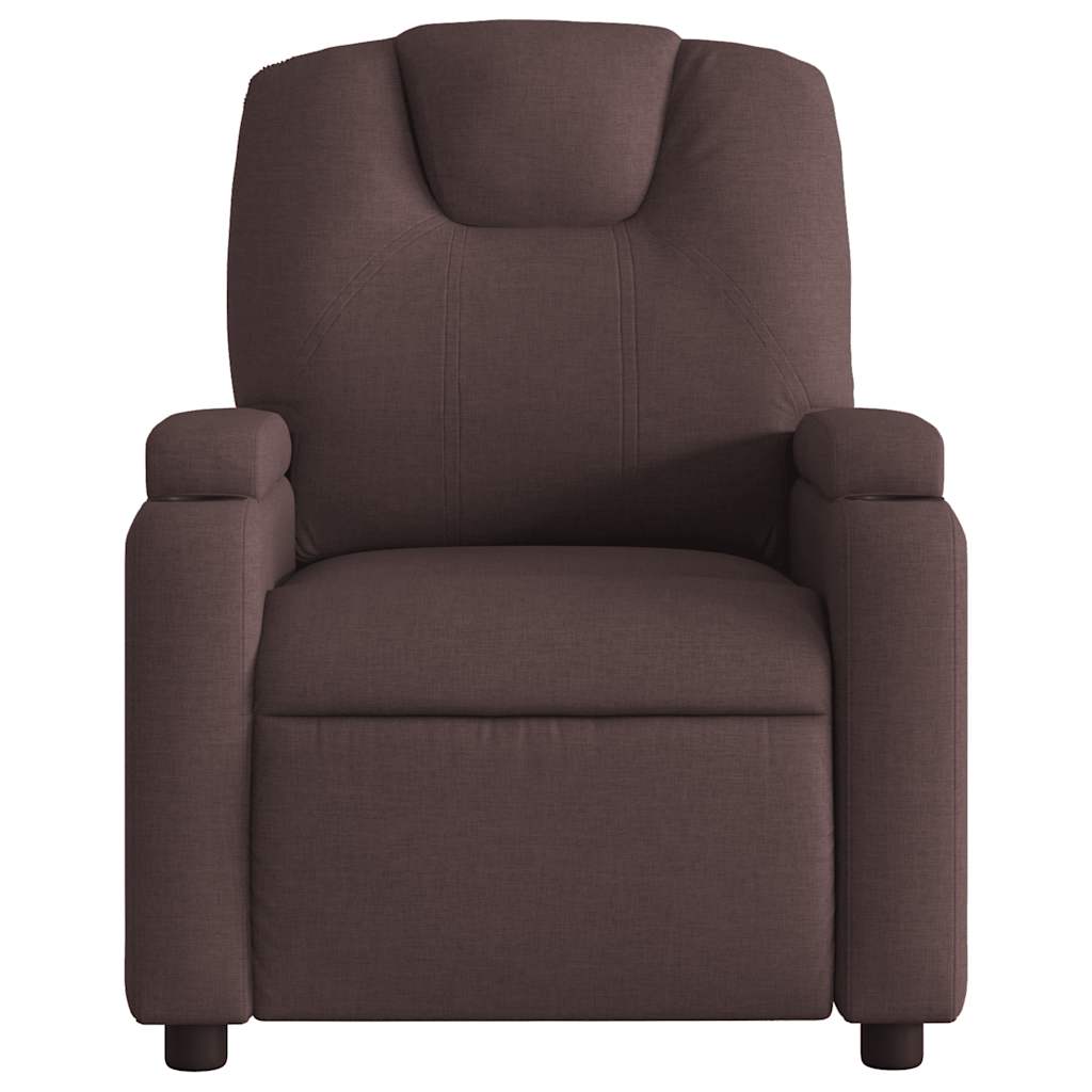 Fauteuil inclinable Marron foncé Tissu