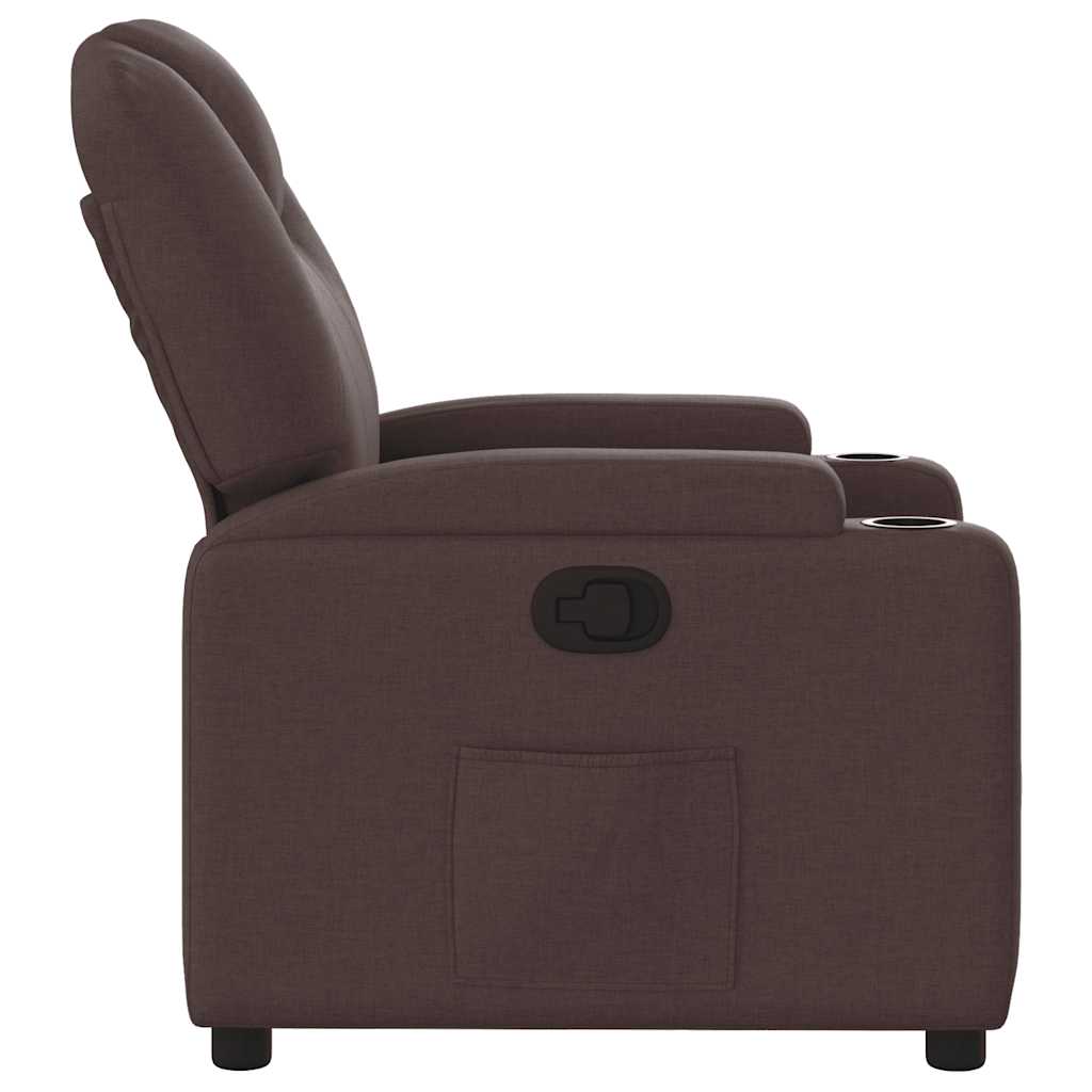 Fauteuil inclinable Marron foncé Tissu