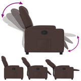 Fauteuil inclinable Marron foncé Tissu