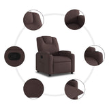 Fauteuil inclinable Marron foncé Tissu