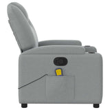 Fauteuil de massage inclinable Gris clair Tissu