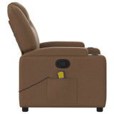 Fauteuil de massage inclinable Marron Tissu