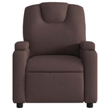 Fauteuil de massage inclinable Marron foncé Tissu