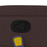 Fauteuil de massage inclinable Marron foncé Tissu