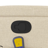 Fauteuil de massage inclinable Crème Tissu