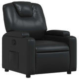 Fauteuil inclinable en similicuir noir