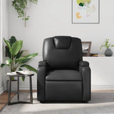 Fauteuil inclinable en similicuir noir