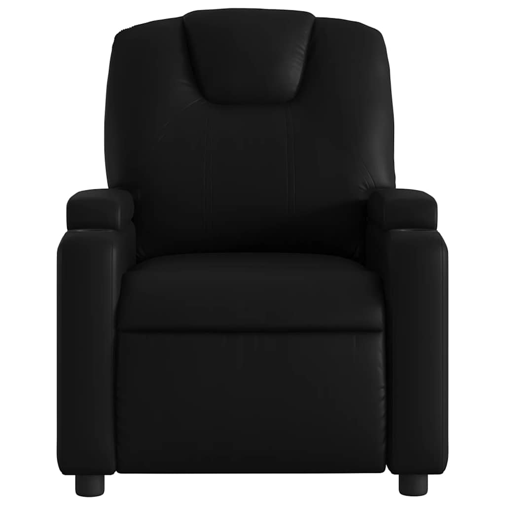 Fauteuil inclinable en similicuir noir