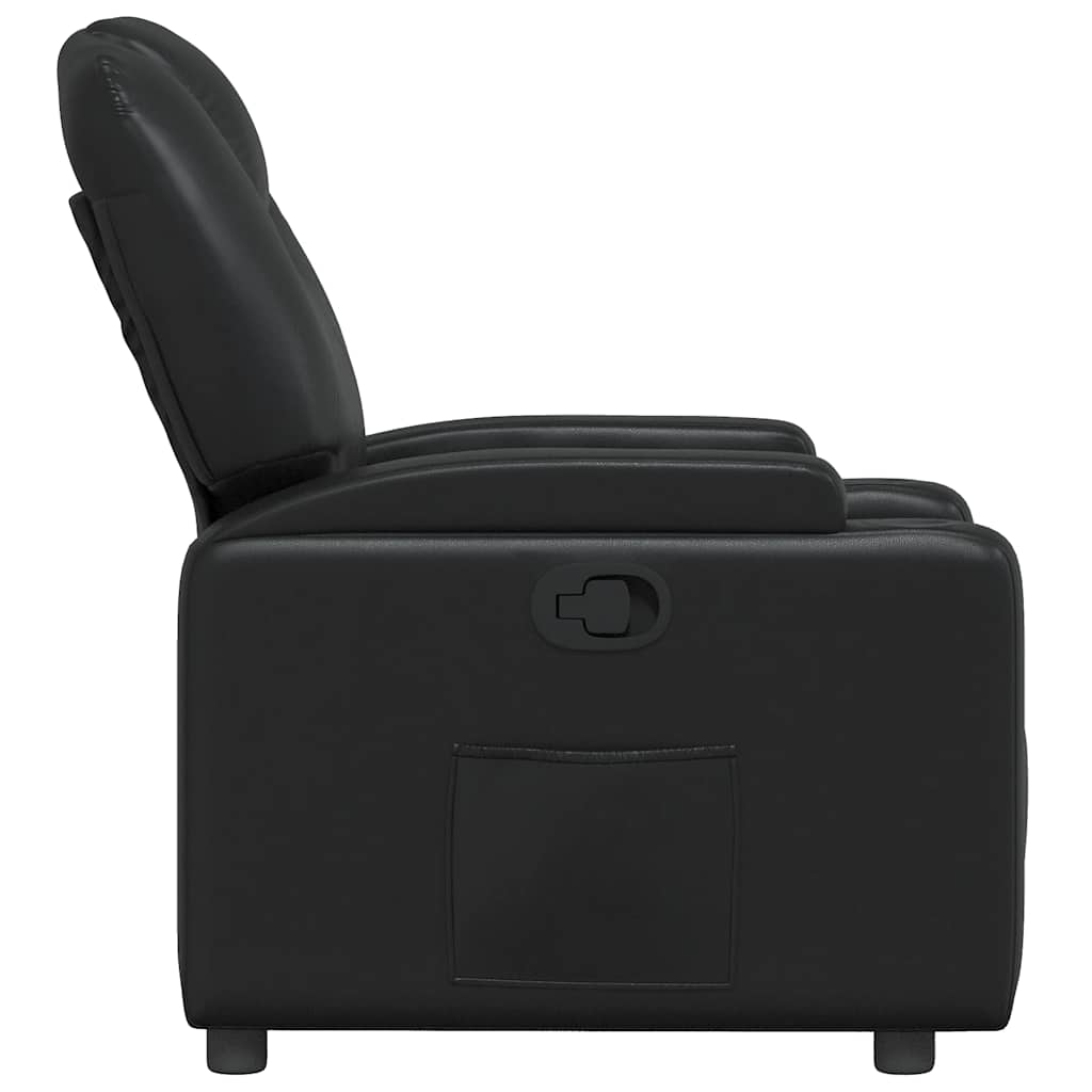 Fauteuil inclinable en similicuir noir