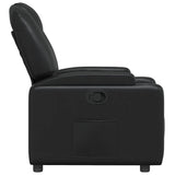 Fauteuil inclinable en similicuir noir