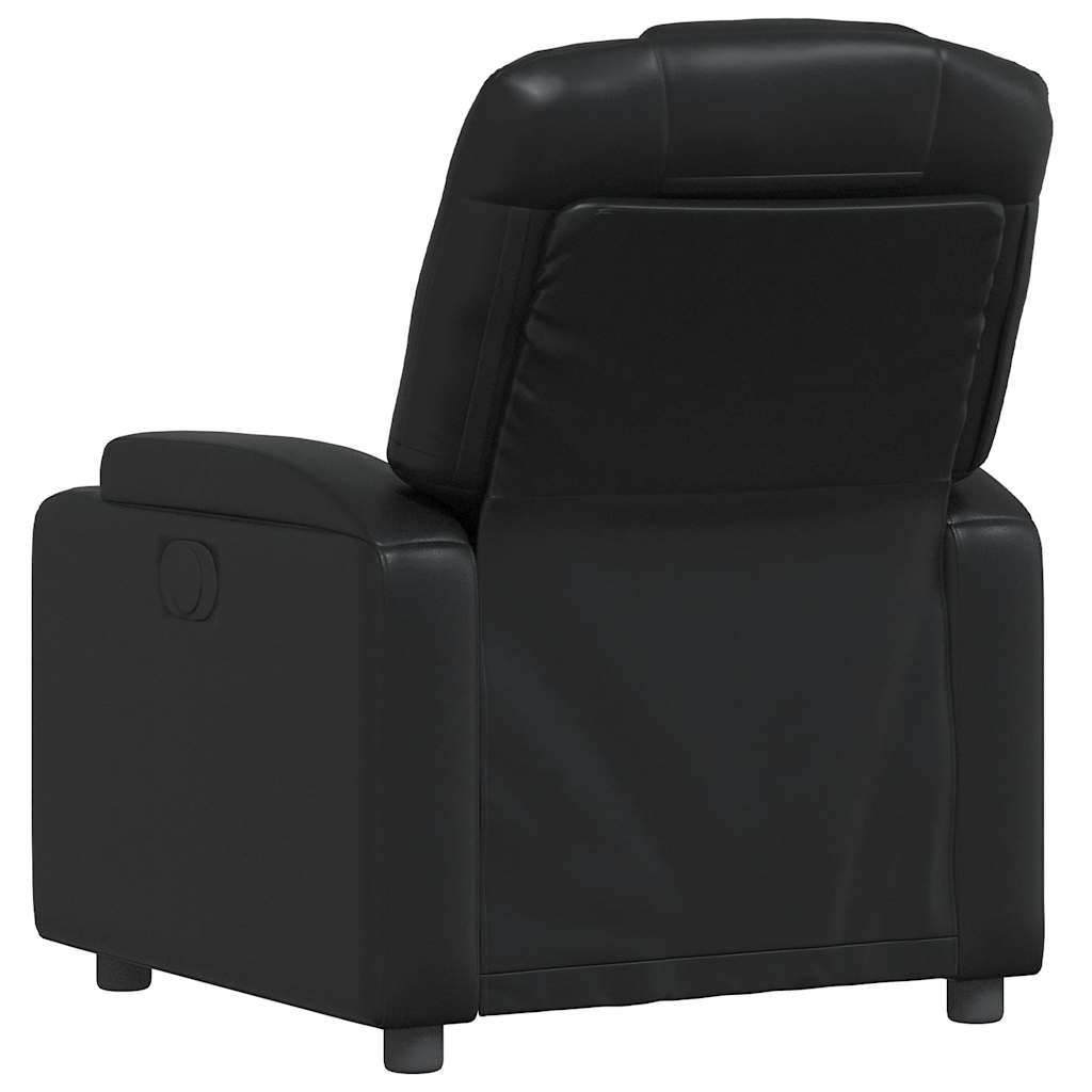 Fauteuil inclinable en similicuir noir