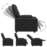 Fauteuil inclinable en similicuir noir
