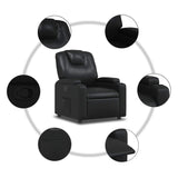 Fauteuil inclinable en similicuir noir