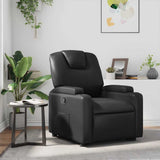 Fauteuil inclinable en similicuir noir