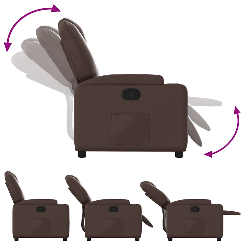 Fauteuil inclinable Marron Similicuir