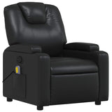 Fauteuil de massage inclinable Noir Similicuir