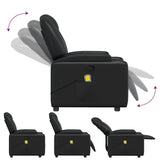 Fauteuil de massage inclinable Noir Similicuir