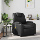 Fauteuil de massage inclinable Noir Similicuir