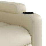 Fauteuil inclinable de massage Crème Similicuir